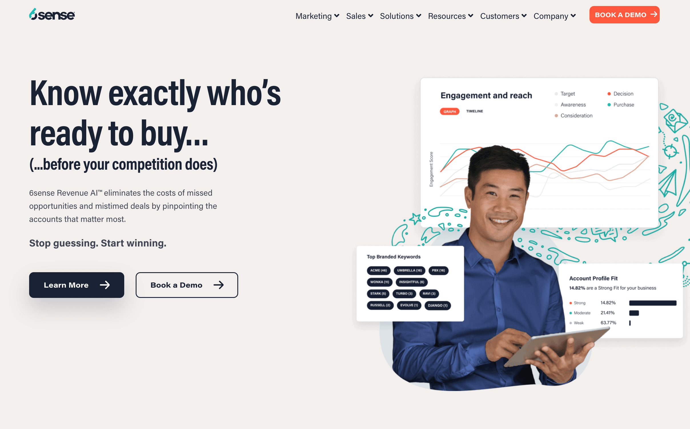 6sense Revenue AI intent and account identification