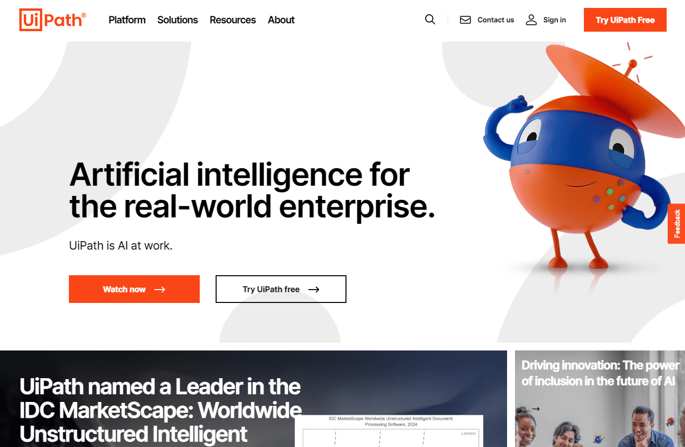 UiPath AI-powered robotic process automation