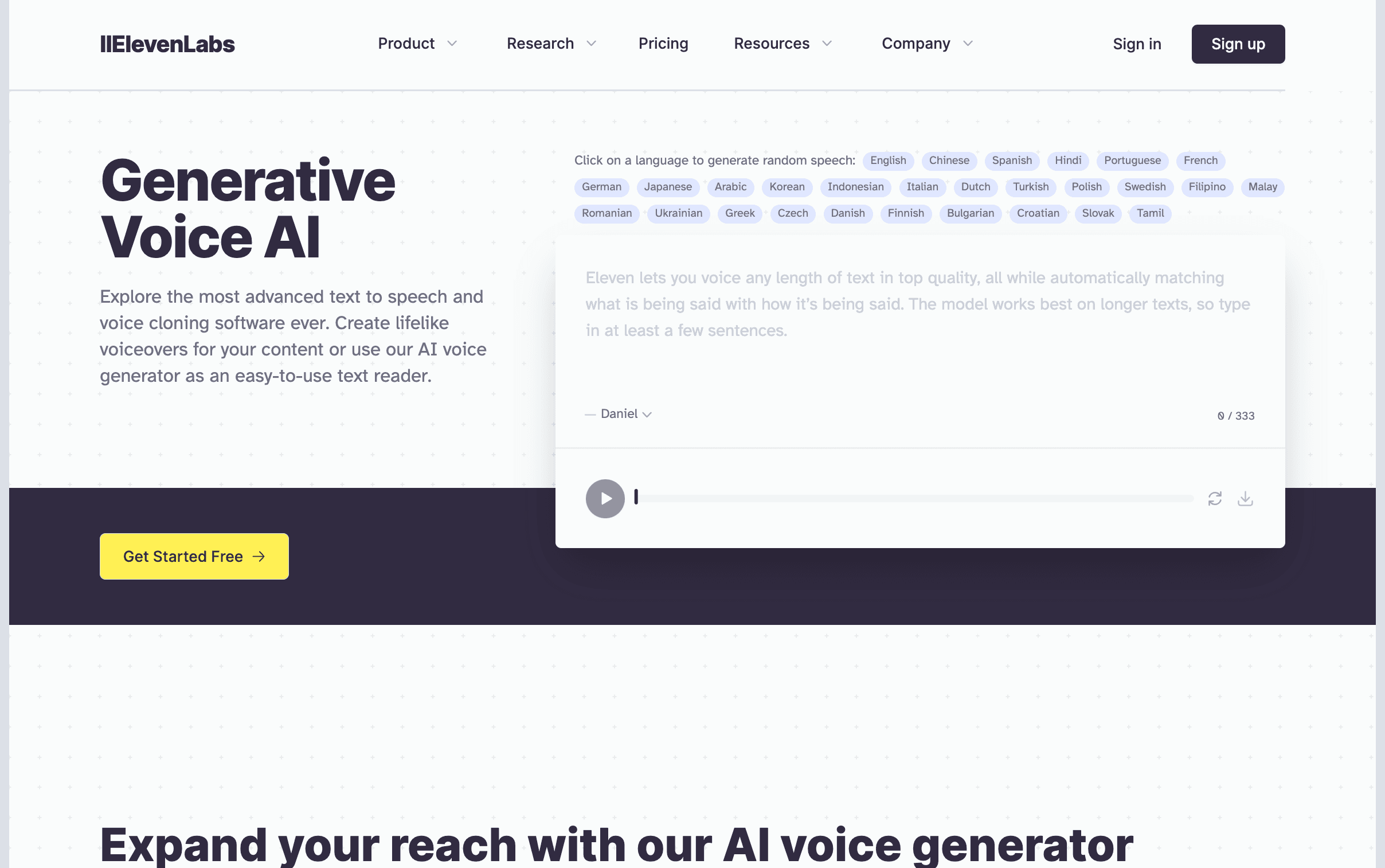 ElevenLabs voice AI
