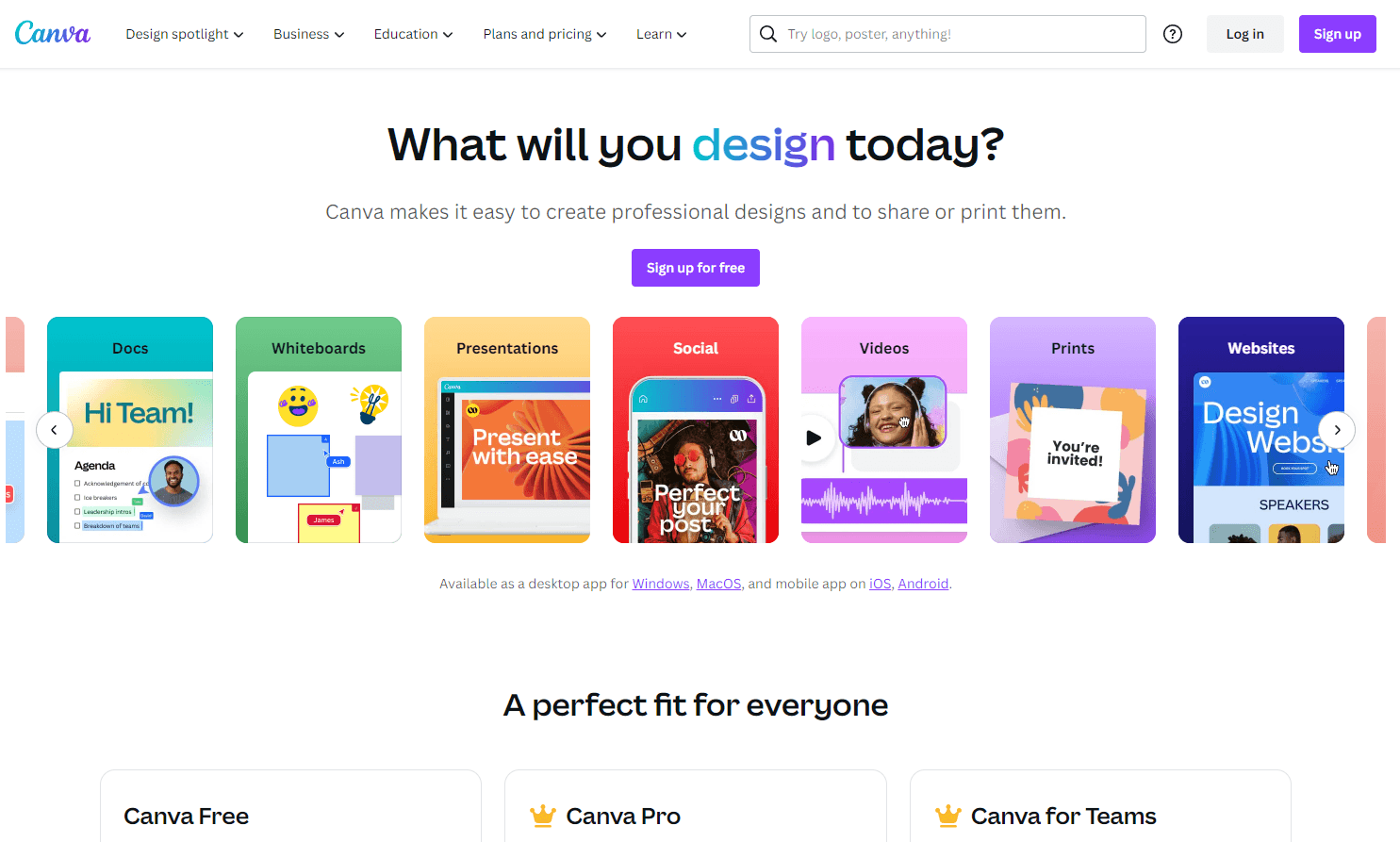 Canva design platform