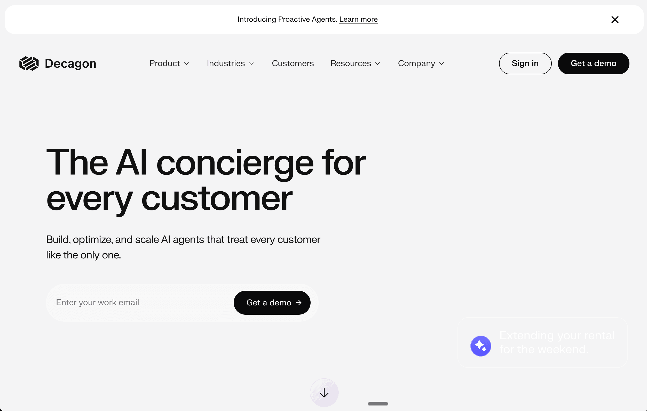 Decagon AI customer support concierge