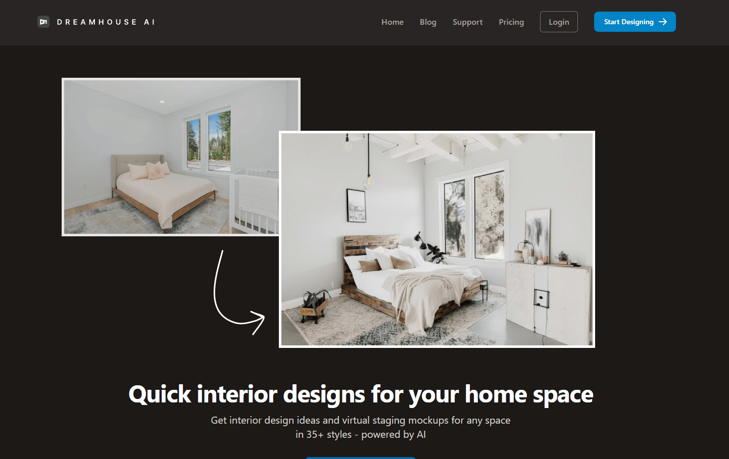 Dreamhouse AI virtual staging