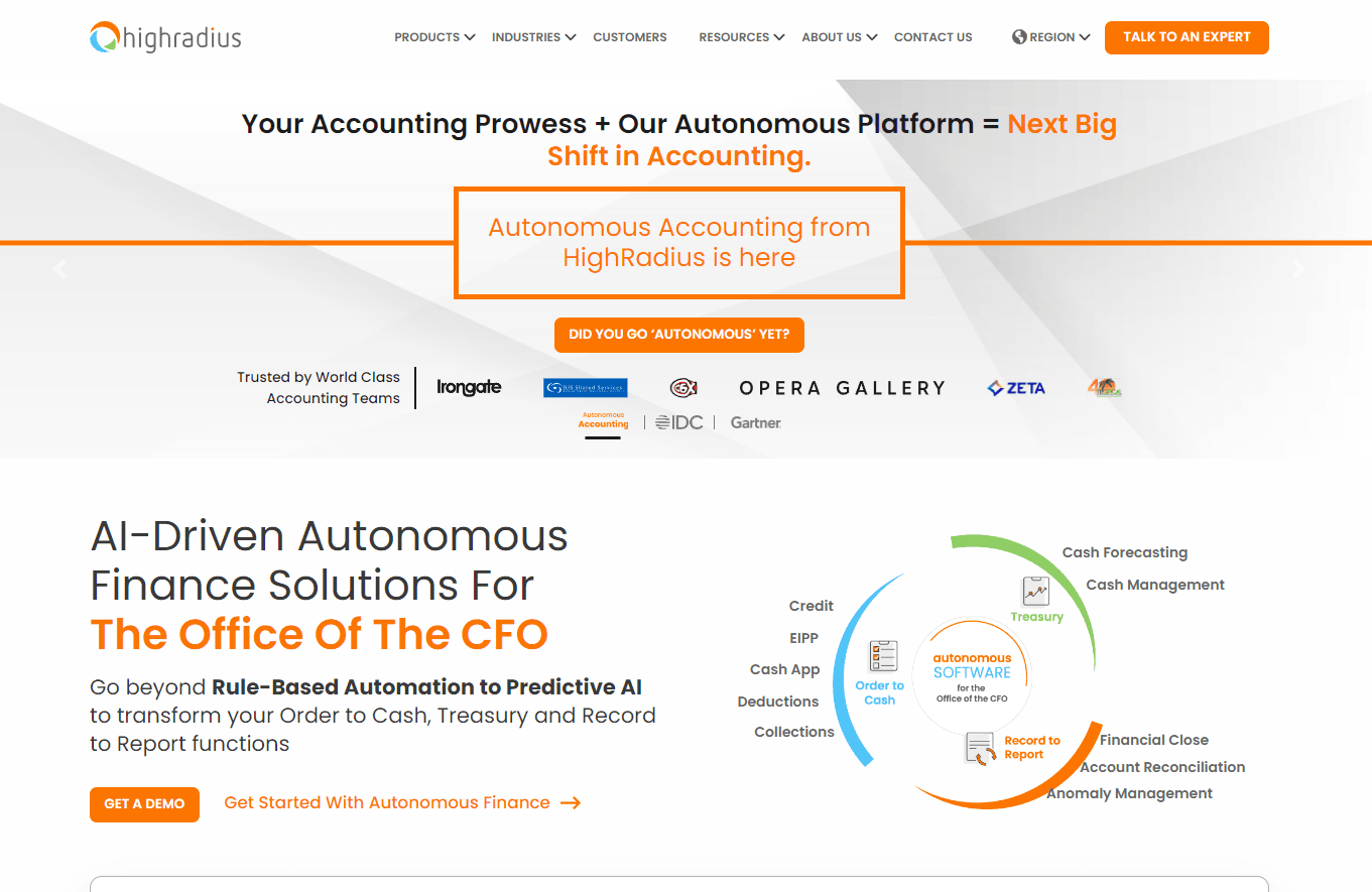 HighRadius autonomous finance