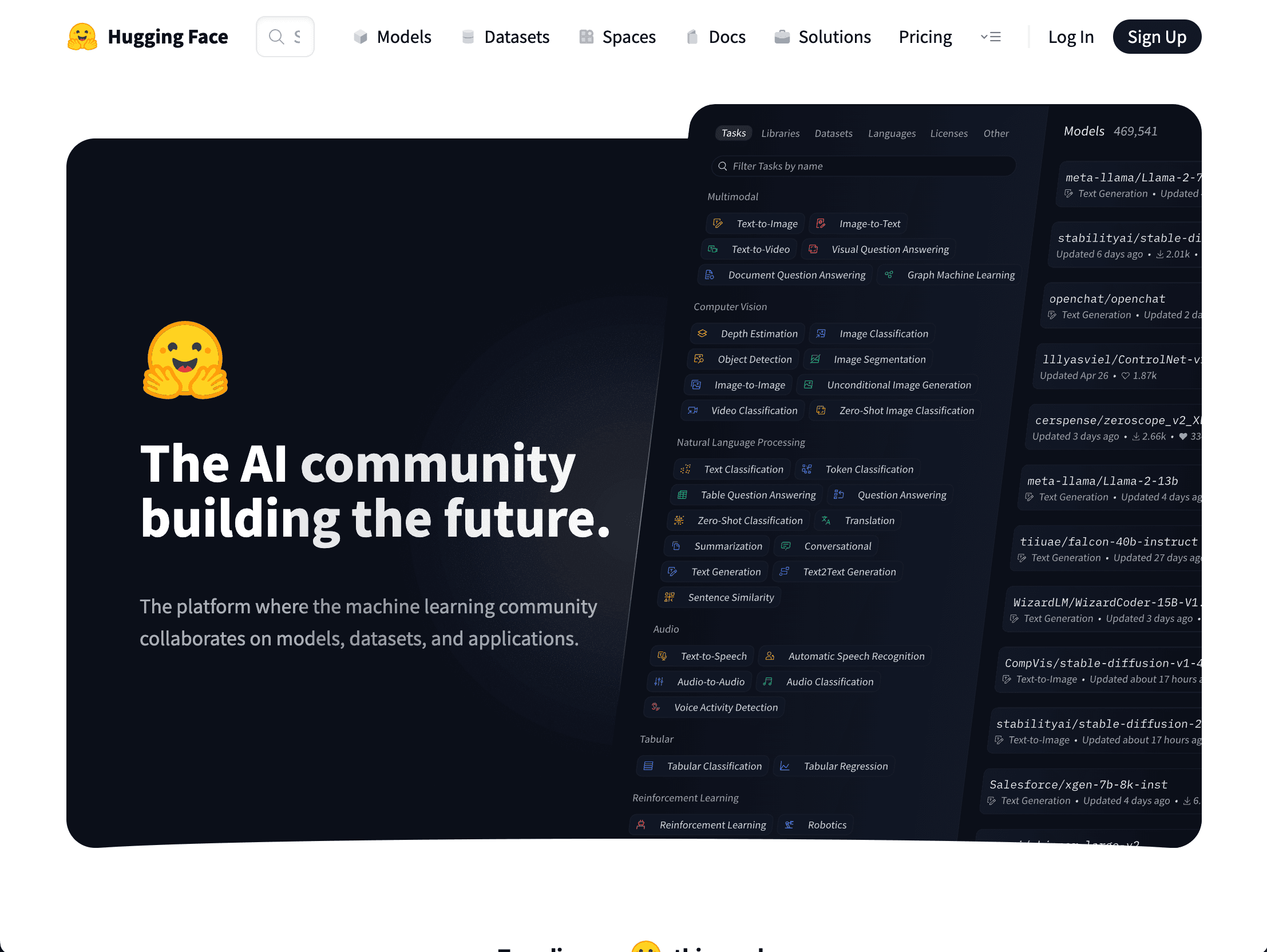 Hugging Face open ML platform