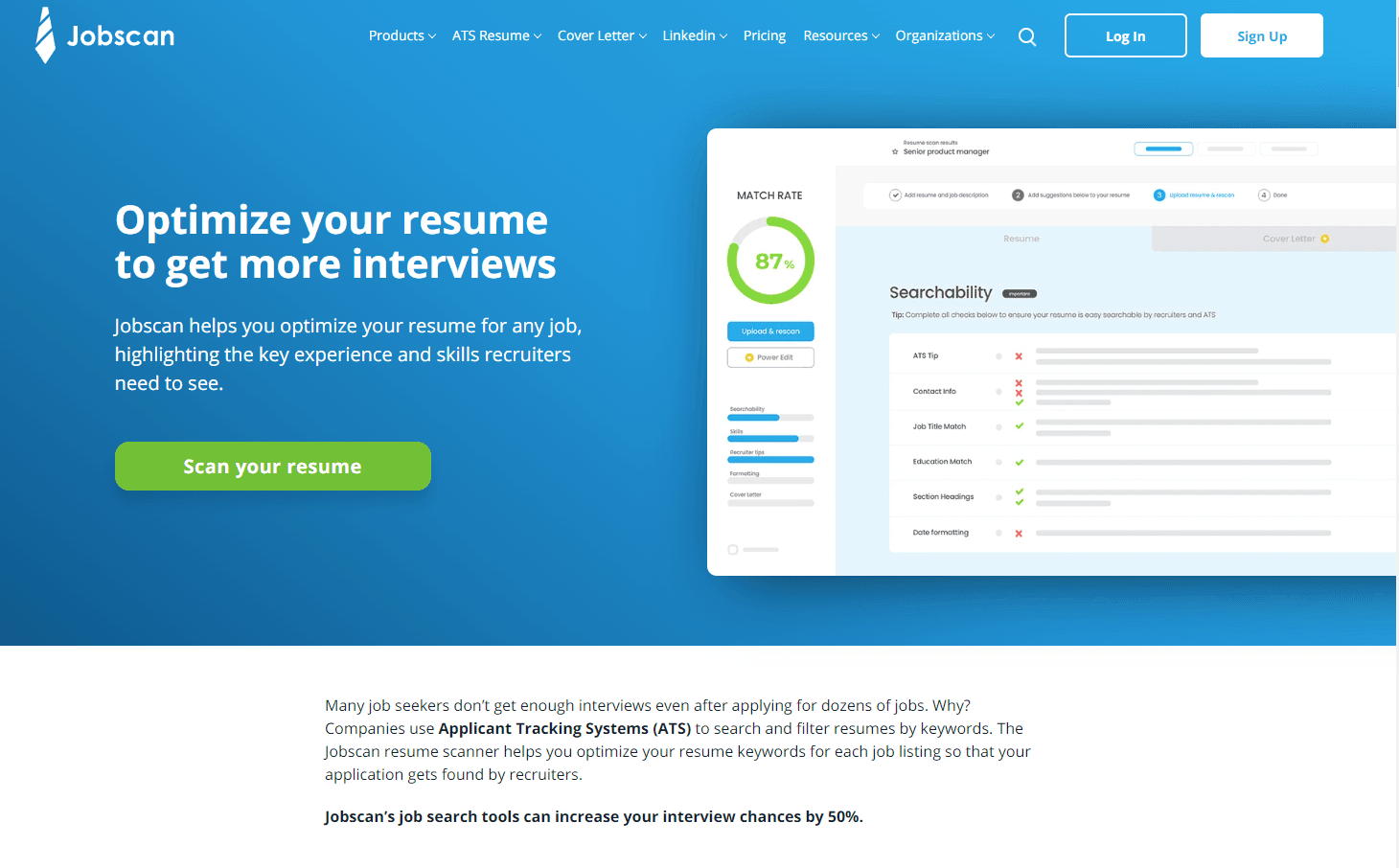 Jobscan ATS optimization