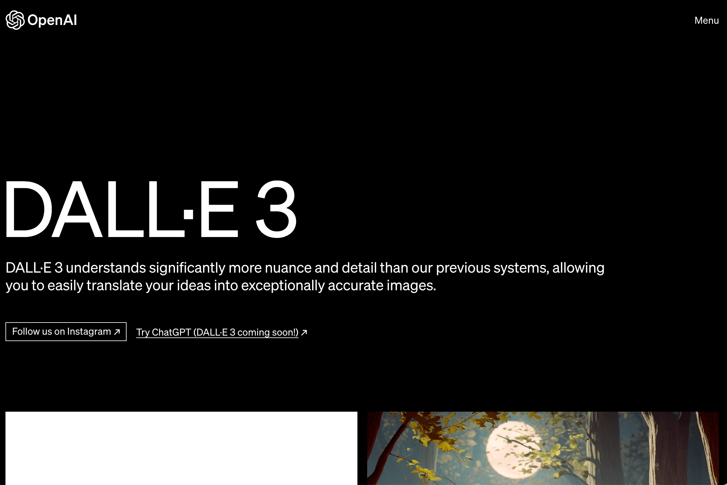 DALL-E 3 interface