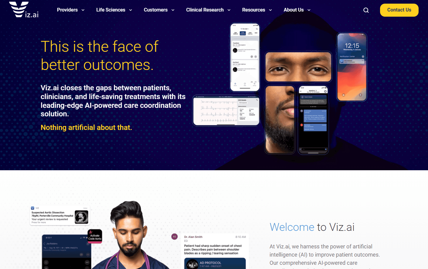 Viz.ai stroke care AI platform