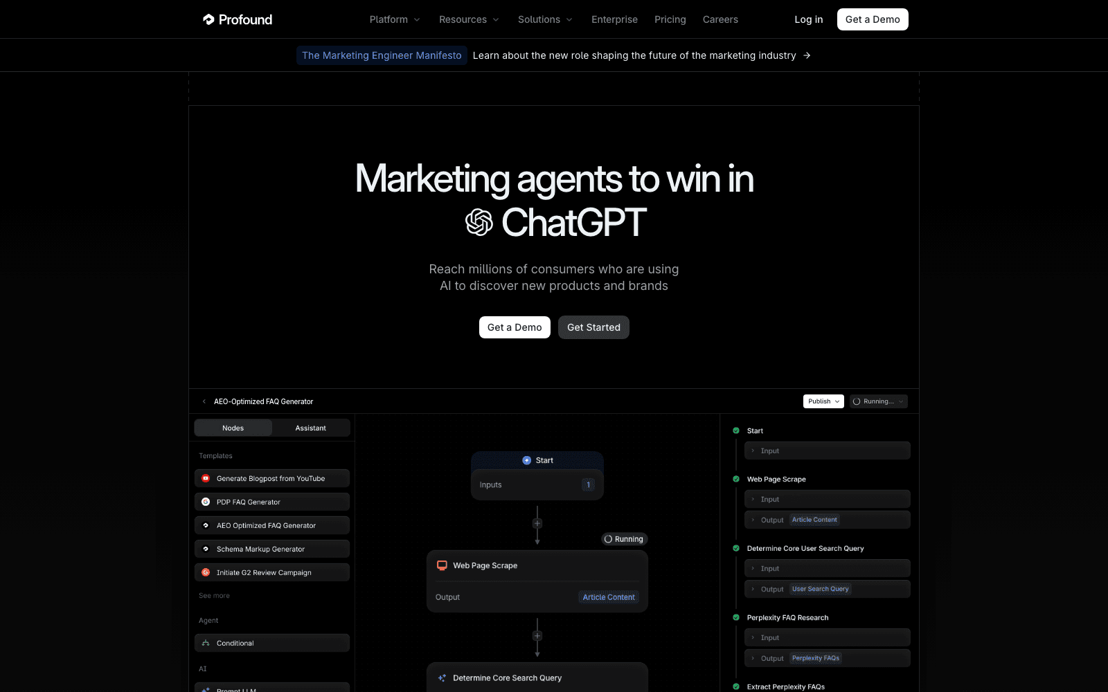 Profound Generative Engine Optimization platform
